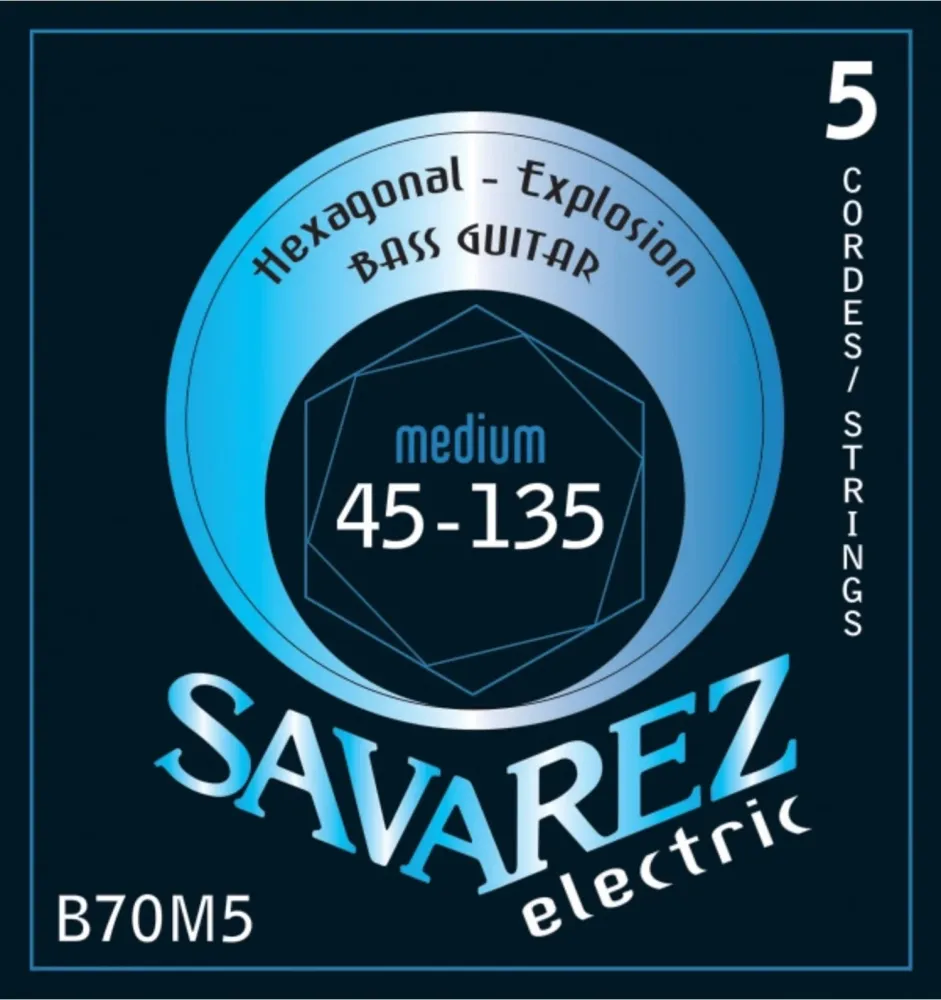 Savarez E-Bass Strings Hexagonal Explosion - 5-str. Medium-Light (B70M5)