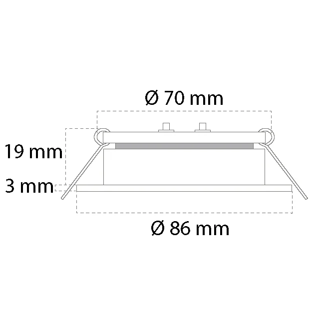 Casolux, Maria LED spot 10-32V, stor, alugrå, IP65, 3W, 3000K, 255 lumen