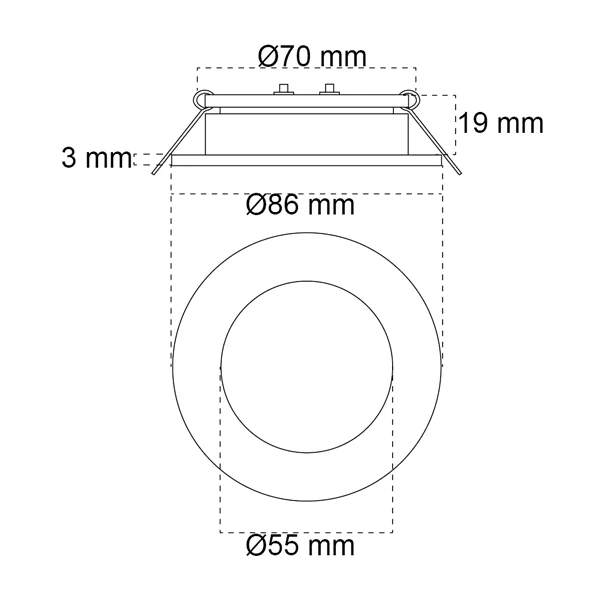 Casolux, Maria LED spot 10-32V, stor, alugrå, IP65, 3W, 3000K, 255 lumen