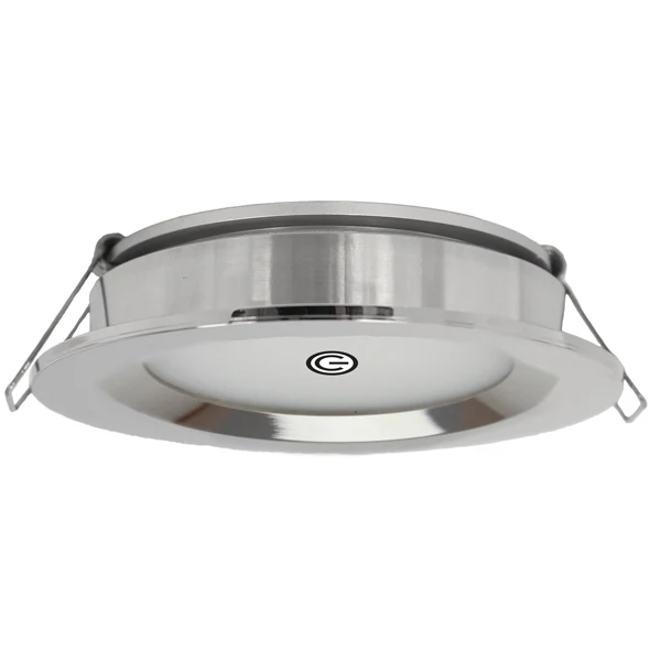 Casolux, Maria stor RF innebygd spot, rustfritt stål, touch, 10-32V, IP65, 3000K, 255 lumen, Ø 70 mm, 3W, Ø 86 mm