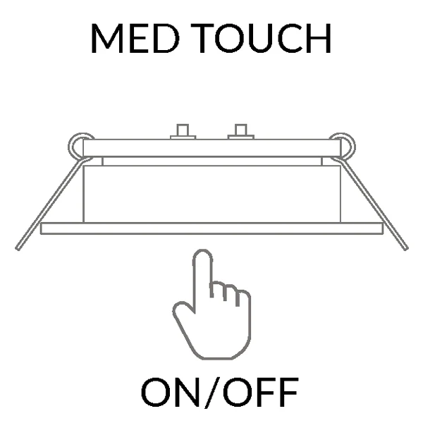 Casolux, Maria stor RF innebygd spot, rustfritt stål, touch, 10-32V, IP65, 3000K, 255 lumen, Ø 70 mm, 3W, Ø 86 mm