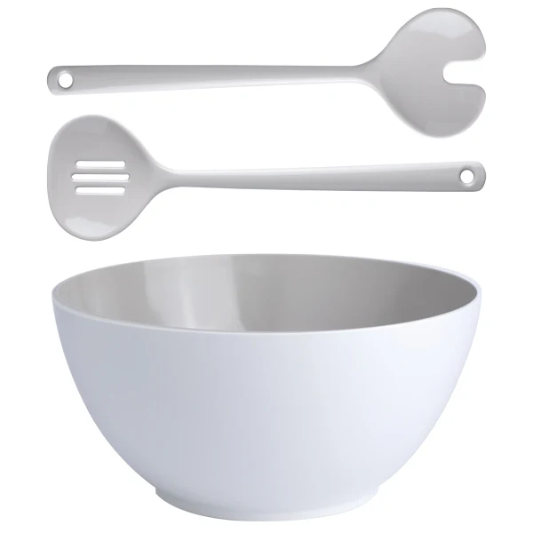 Marine Business, Salatskål med salatbestikk, hvit/beige, 25,0 cm