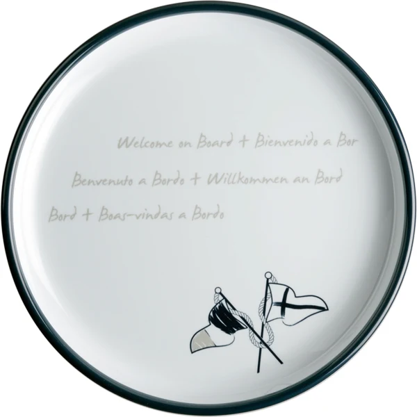 Marine Business, Velkommen om bord desserttallerken Ø21 cm (6 stk), melamin