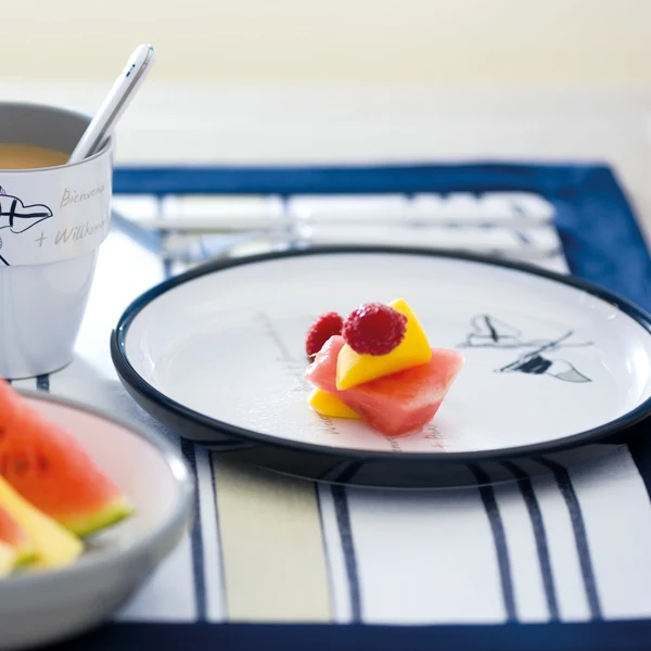 Marine Business, Velkommen om bord desserttallerken Ø21 cm (6 stk), melamin