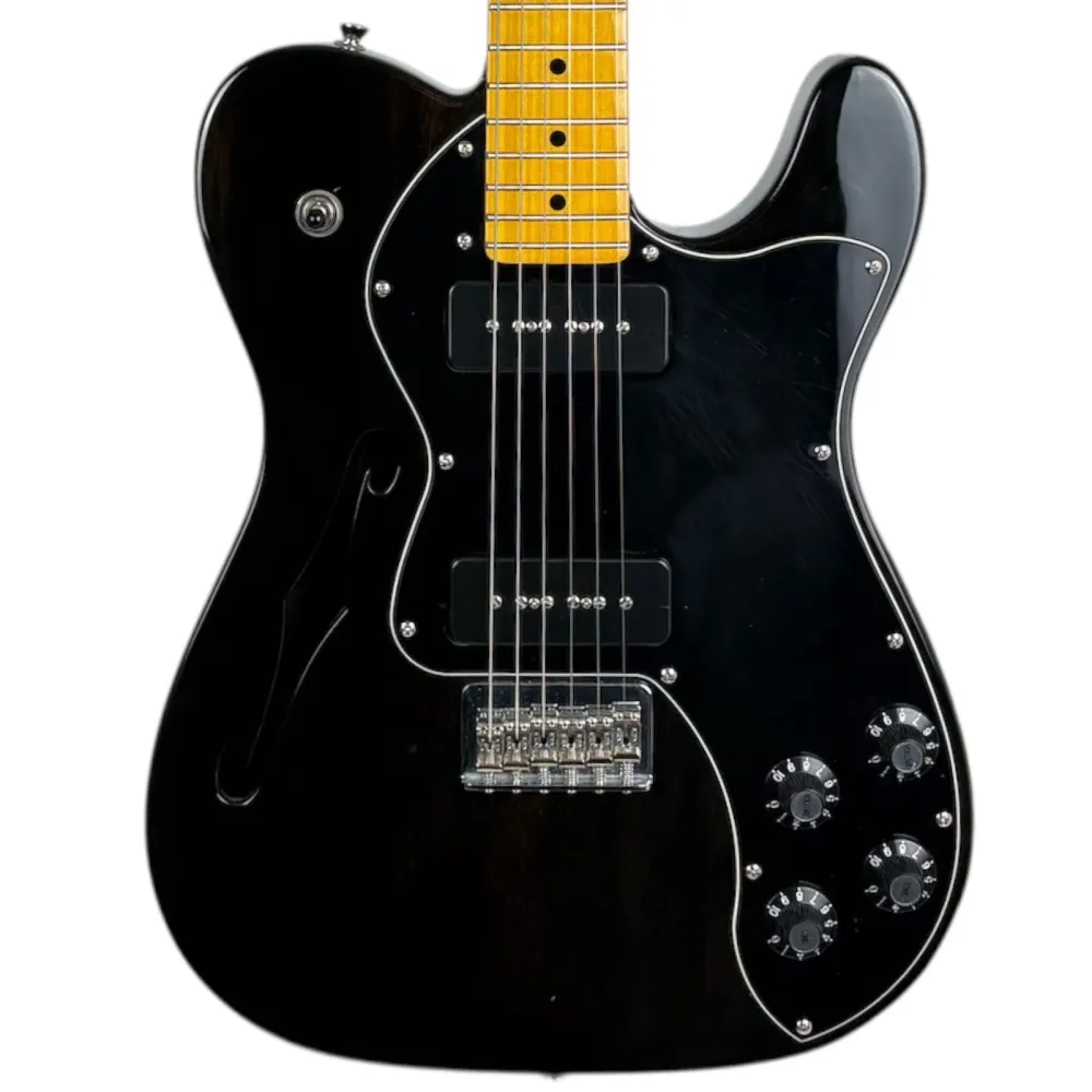 Fender Modern Player Telecaster Thinline Deluxe 2014 - Black Transparent