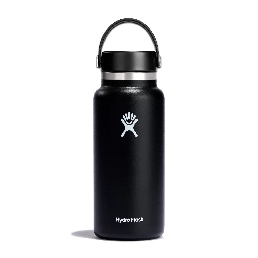 Hydro Flask Wide Mouth Bottle Flex Cap 32oz, Black