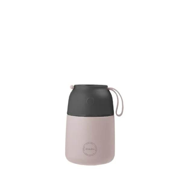 AYA&IDA Food’ie – Soft Rose 500 ml – smart matbeholder i rustfritt stål