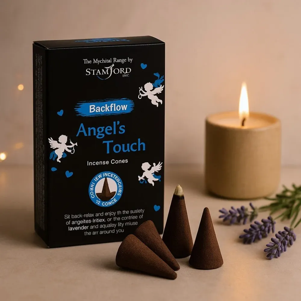 Tilbakestrøms Røkelseskjegler Angel Touch 12 Pakke Stamford