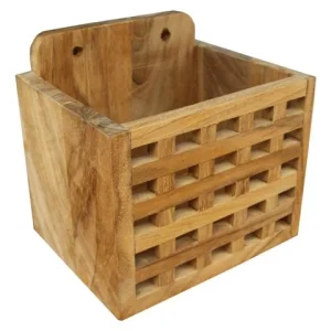 Eude, Block Grid oppbevaring av bestikk, Teak 15x12x14 cm (1 stk)