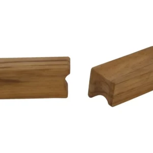 Eude, Håndtak til dør eller skuff, Teak 7x2,8x2,8 cm (par)