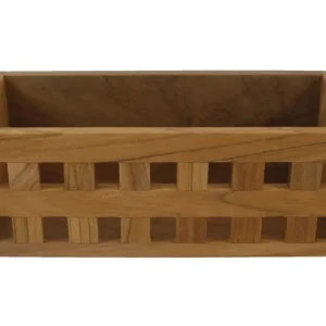 Eude, oppbevaringsstativ blokkgitter, teak, 25,5 x 10 x 10 cm (1 stk)
