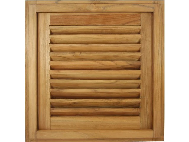 Eude, Skyvedør med firkantet ramme, 38,1x38,1x3,5 cm, Teak