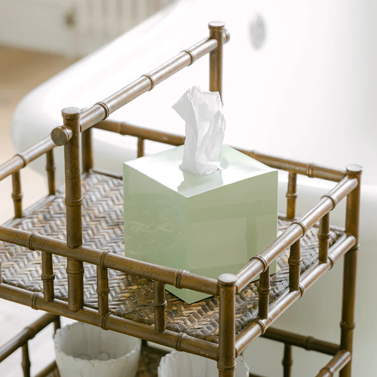 Mint Square Tissue Box