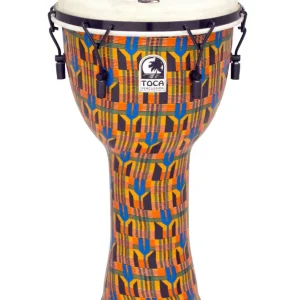 Toca Djembe Freestyle mekanisk stemt - Kente Cloth (SFDMX-12K)