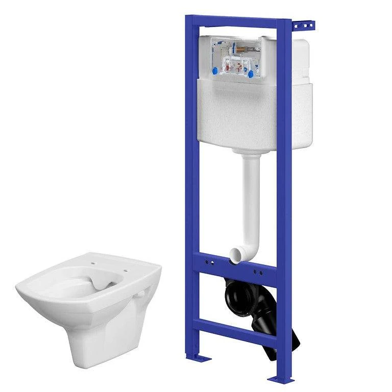 WC Ramme Vegghengt Skål Med Toalettsete
