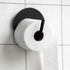 Toalettpapirholder i svart aluminium