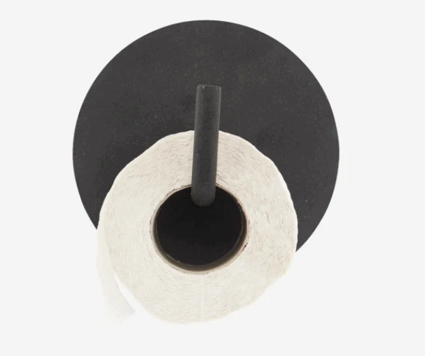 Toalettpapirholder i svart aluminium