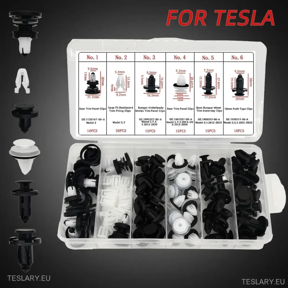 Tesla Model 3, Y, S, X & 3+ Highland Trim Clips and Fasteners