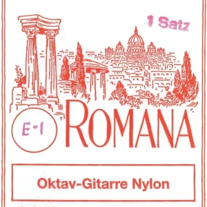 Romana oktavgitarstrenger - Sett nylon