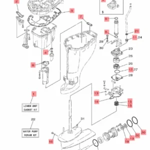 Yamaha girhus pakningssett 65W-W0001-24 – F25