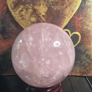 Vakker ROSE QUARTZ w/Stand, ca. 95mm - 1.6kg