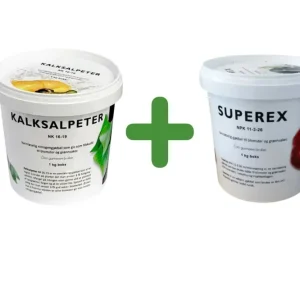 Profesjonell Vekstløsning: Kalksalpeter 1 kg + Superex 1 kg