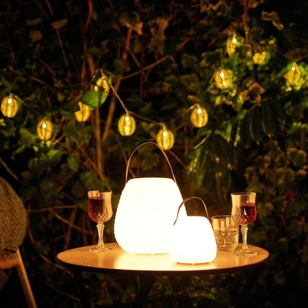 Derry LED lampe hvit 21 cm, oppladbar