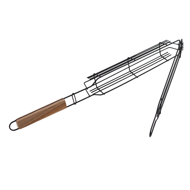 Grillnett med trehåndtak