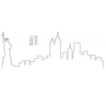 Patchwork utstikker -New York Skyline-
