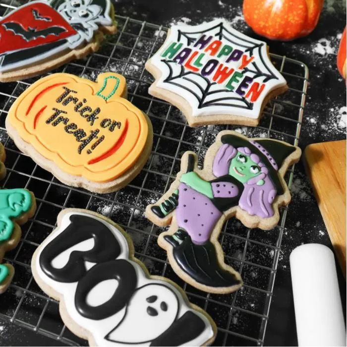 PME Utstikker m/ embosser - Happy Halloween- sett/6