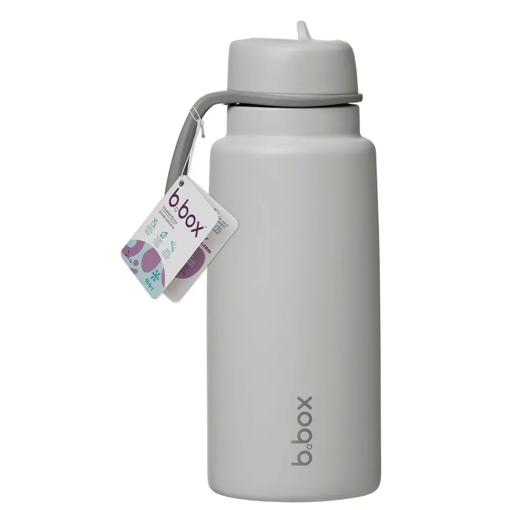 b.box Isolert Drikkeflaske med Flip-Lokk 1L - Shadow Grey