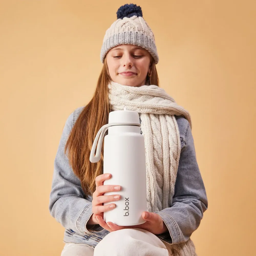 b.box Isolert Drikkeflaske med Flip-Lokk 1L - Shadow Grey