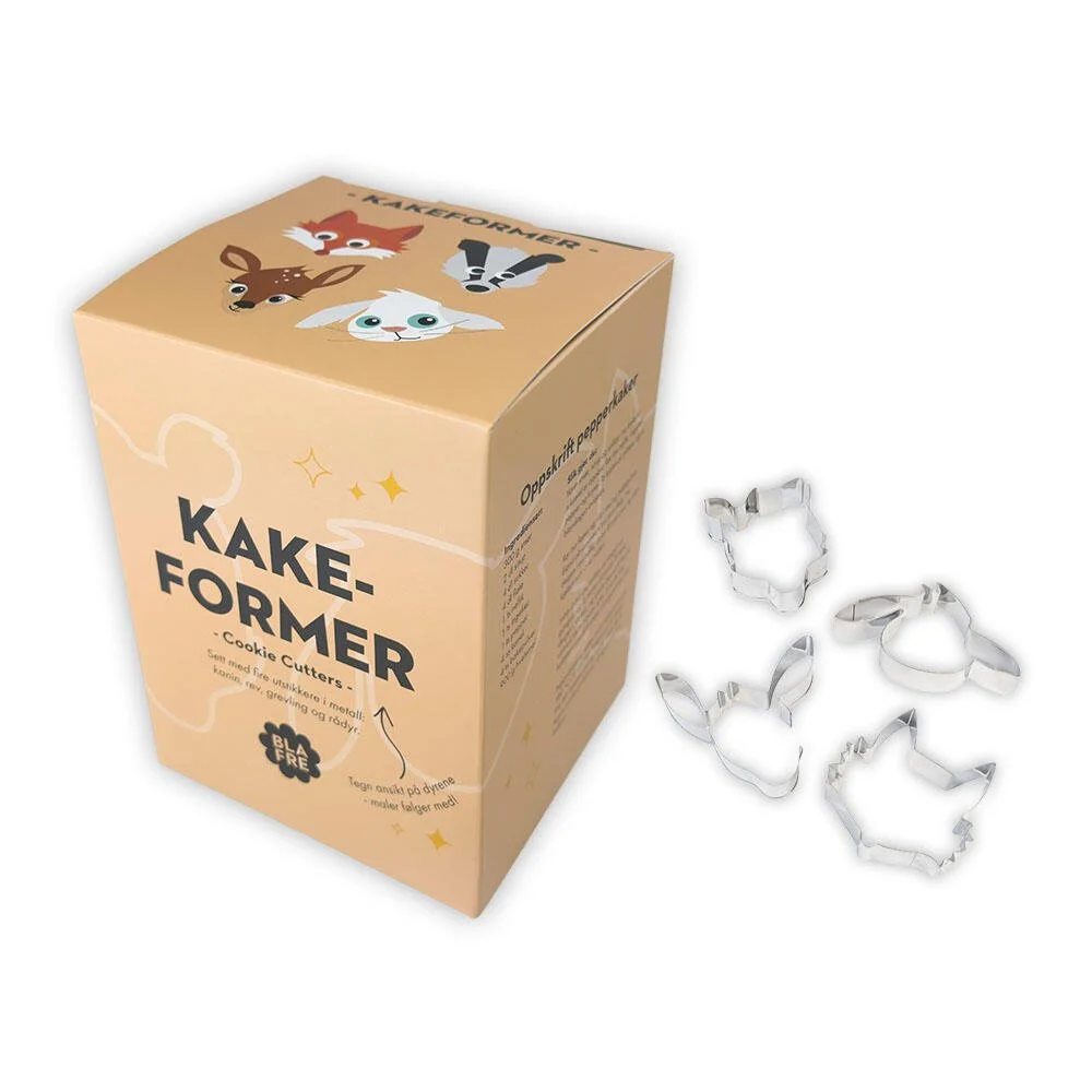 Blafre Kakeformer – Skogsvenner (Sett med 4)