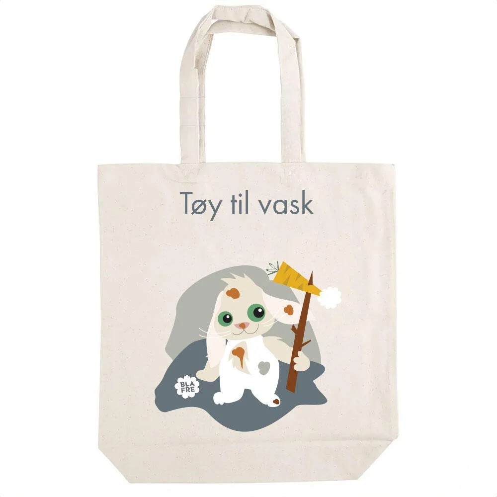 Blafre nett i bomull med trykk - Tøy til vask