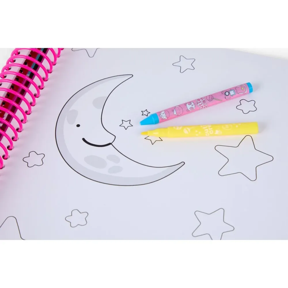Cutie Crew Aktivitetsbok med stenciler og fargeblyanter - Sweet Princess