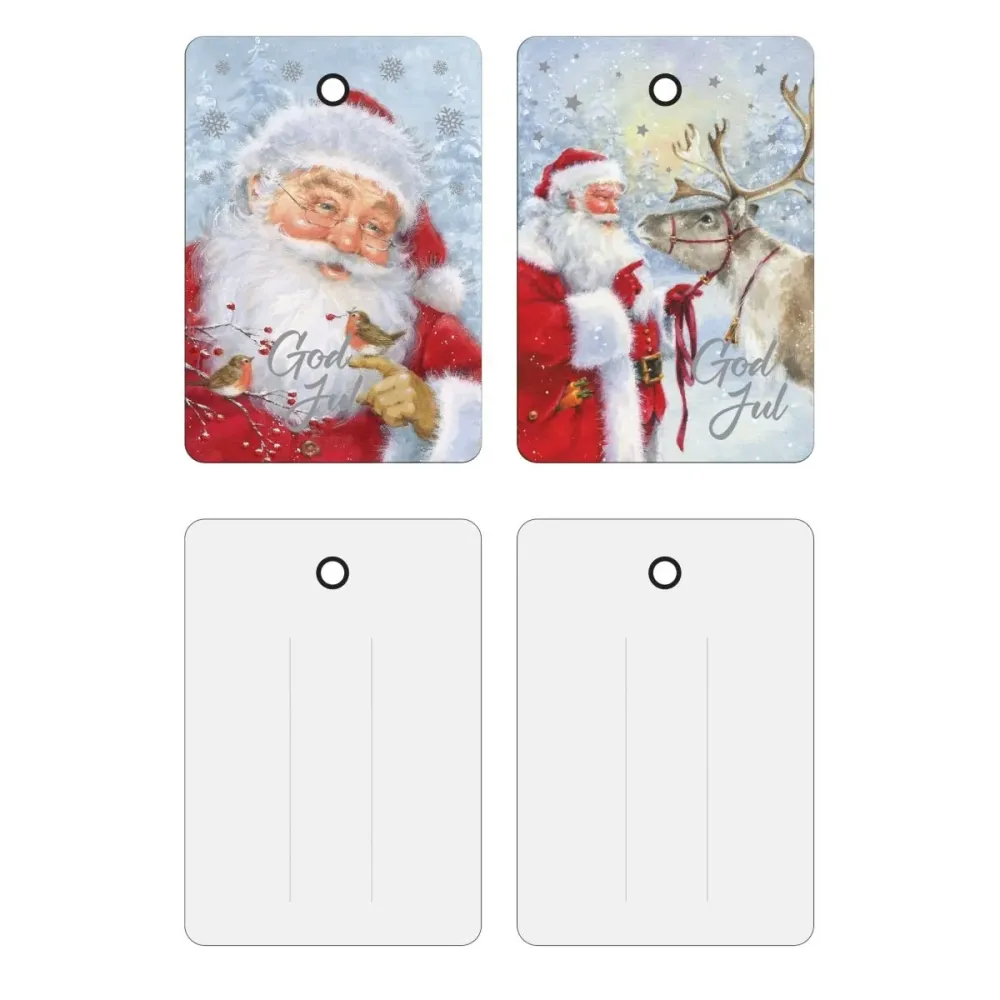 Julemerkelapper 6-pk – Nisse & Reinsdyr Motiver
