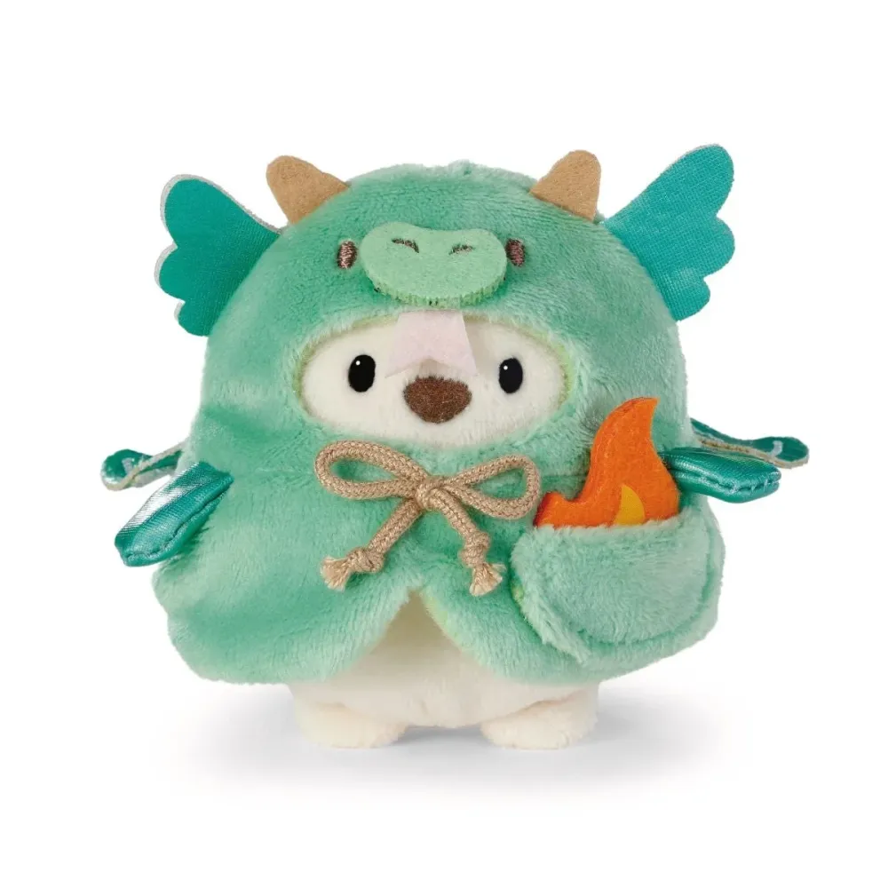 NICI MyMochi Plysj 8 cm - Isbjørn Snono med Flamme/Drage klær