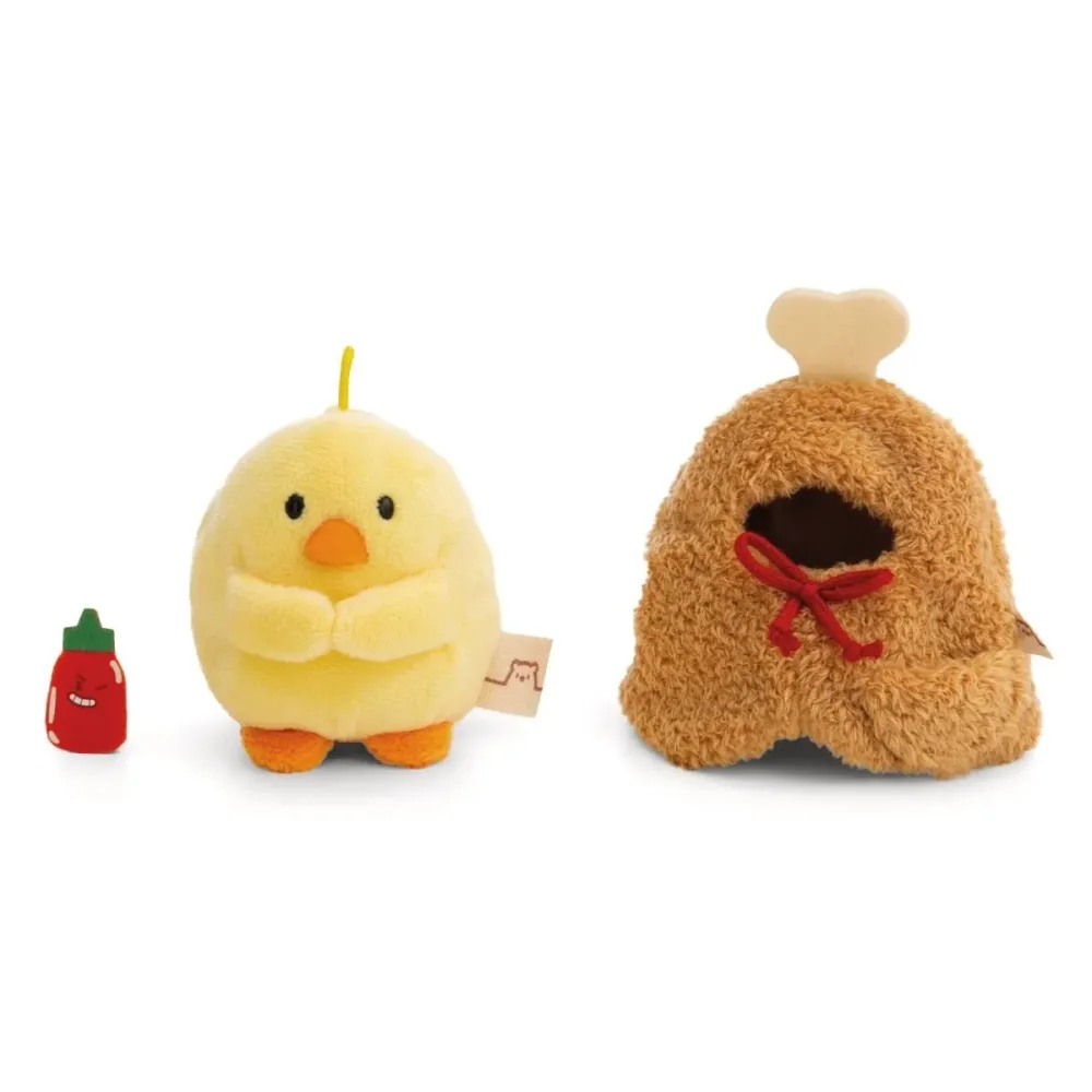 NICI MyMochi Plysj 8 cm - Kylling Dozz med Chili Saus/Kyllinglår Klær
