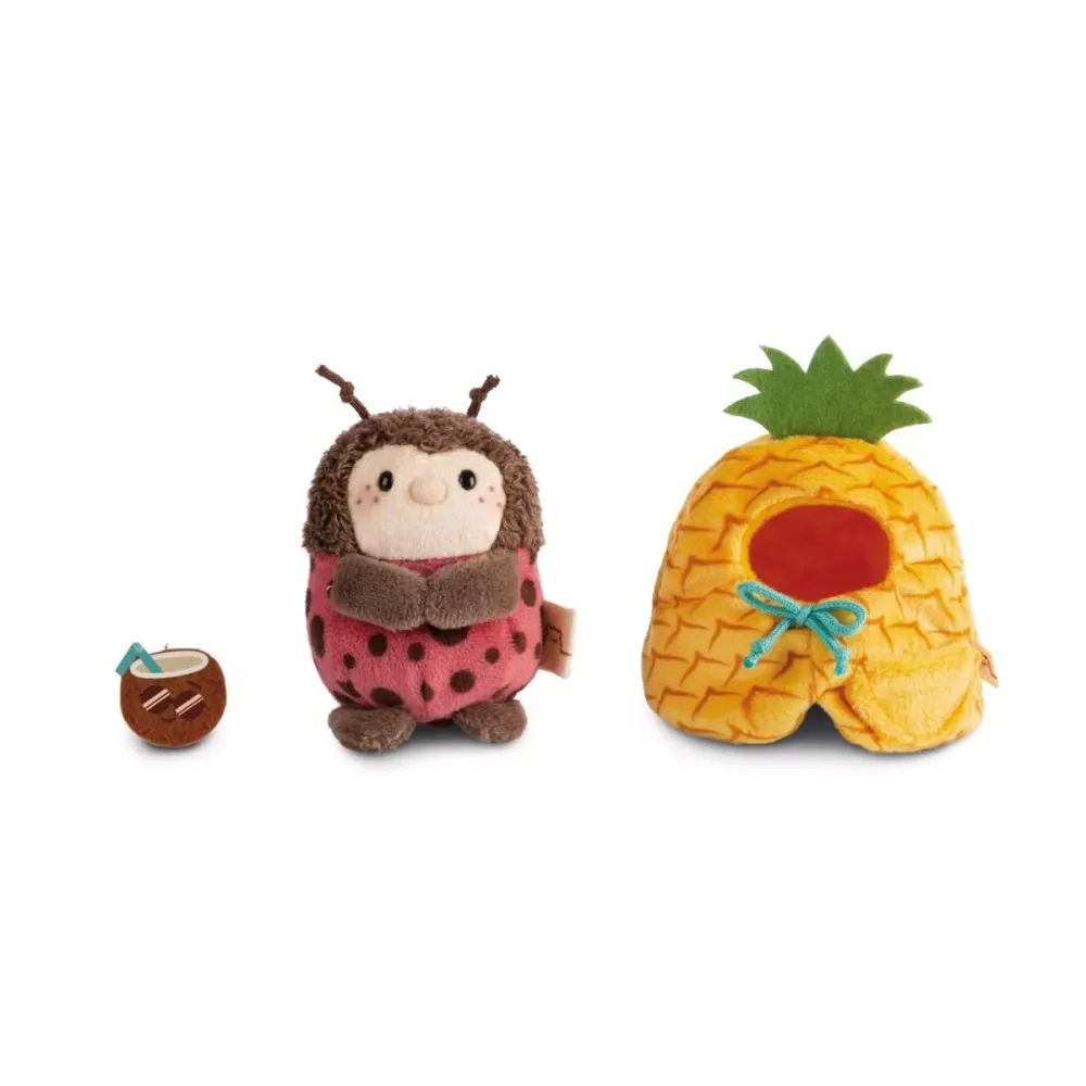 NICI MyMochi Plysj 8 cm - Marihøne Dozz med Ananas/Kokos Klær