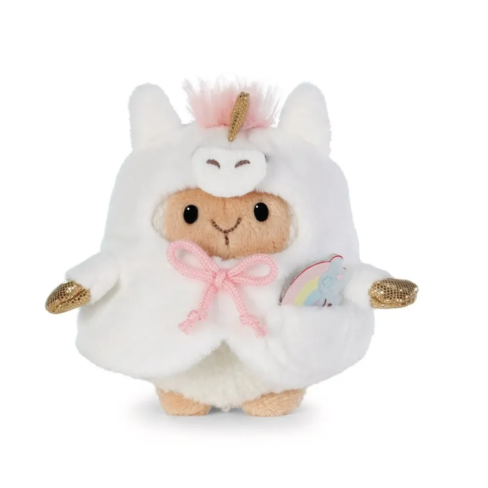 NICI MyMochi Plysj 8 cm - Sau Wools med Regnbue/Unicorn klær