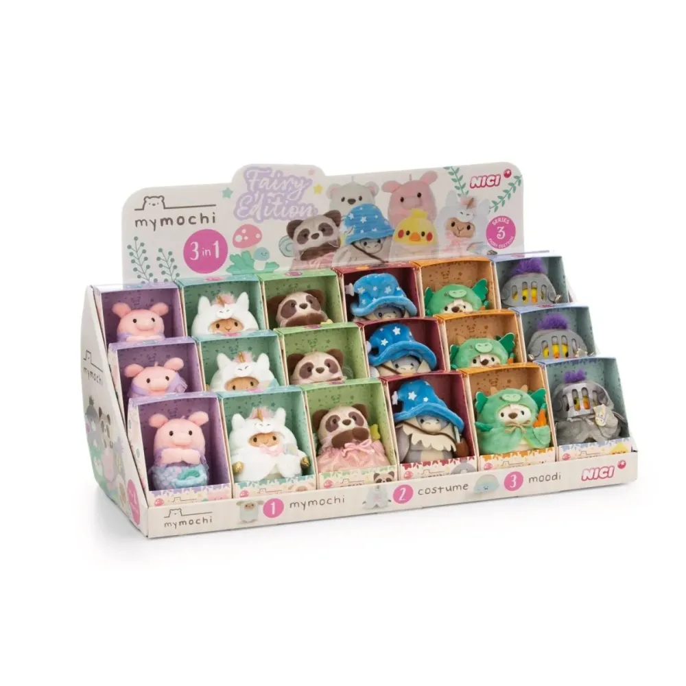 NICI MyMochi Plysj 8 cm - Sau Wools med Regnbue/Unicorn klær