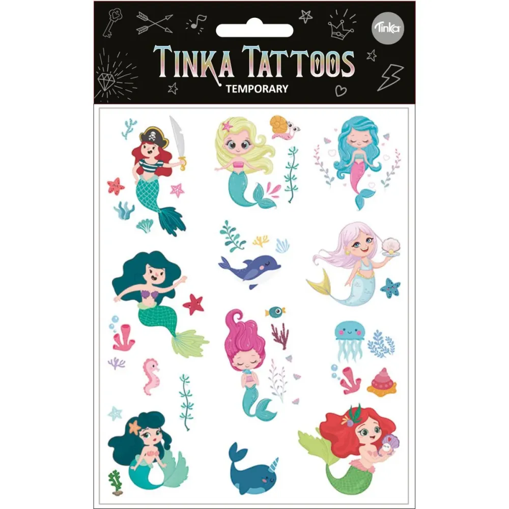 Tinka Havfruer - Midlertidige tatoveringer med magiske havfruer