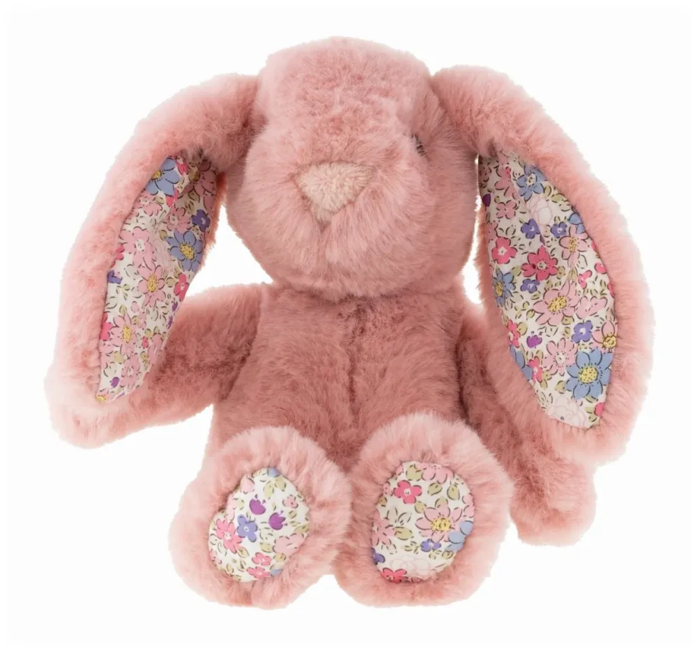 Tinka Kanin Flower 18 cm - Rosa kosekanin med blomsterører
