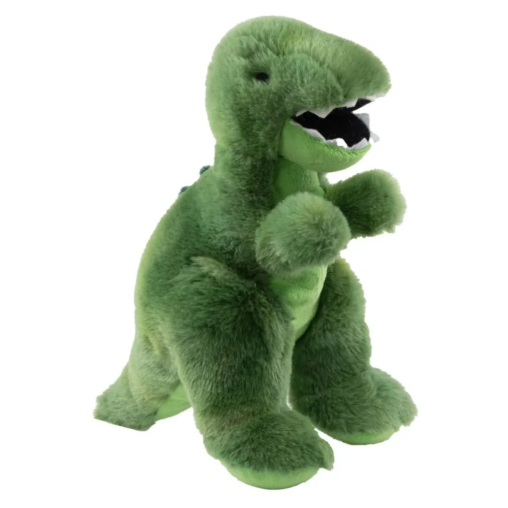 Tinka Plysjbamse Dino 25 cm - Mørkegrønn dinosaurbamse til barn