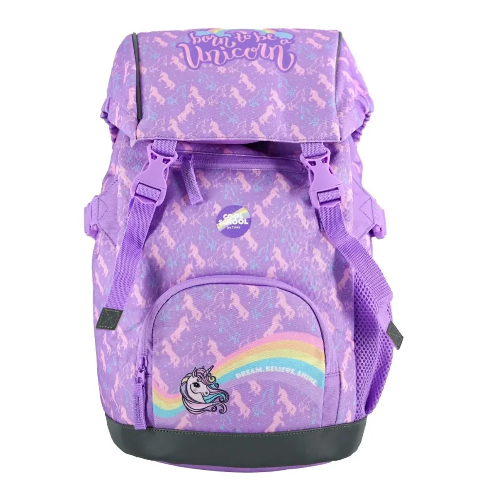 Tinka Skolesekk 22L - Unicorn Lilla