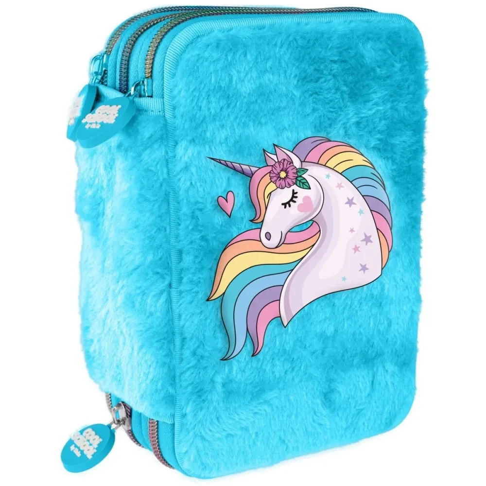 Tinka trippelt pennal med Pegasusmotiv - Cool School