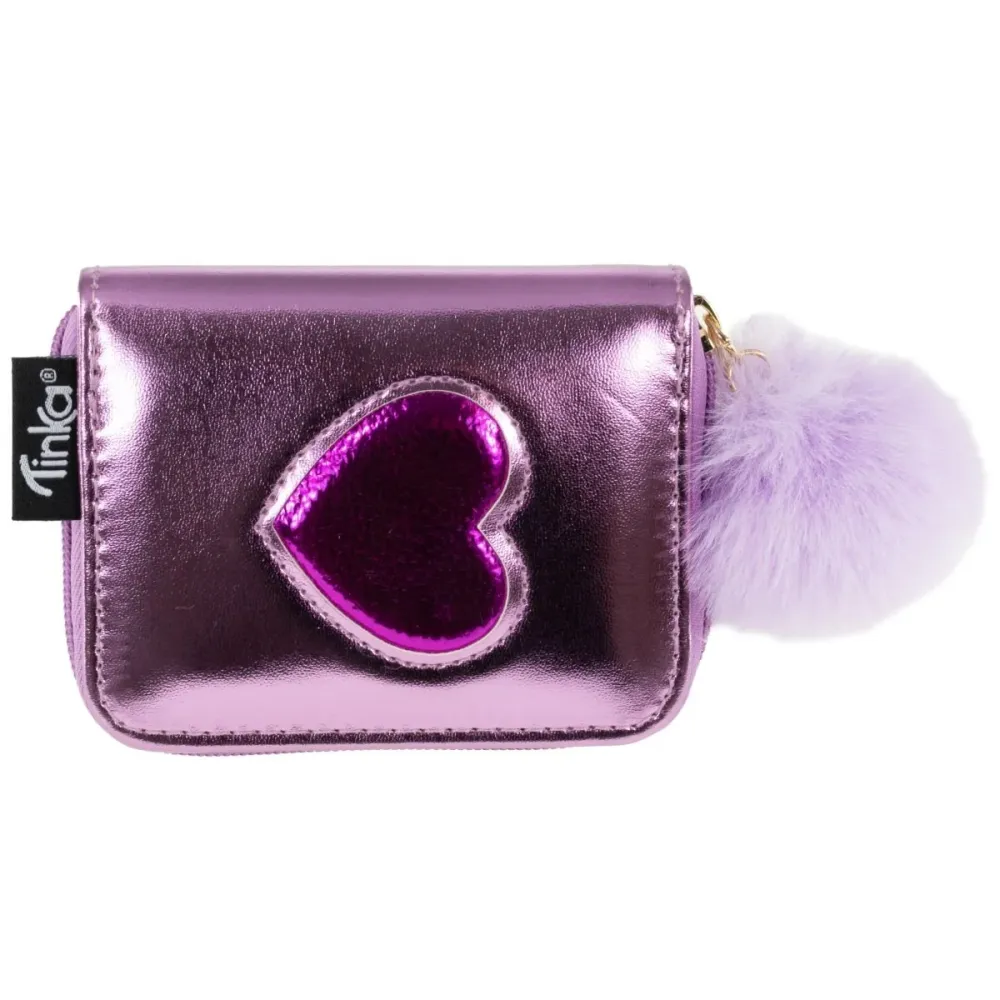 Tinka Wallet Lommebok - Rosa med Hjerte