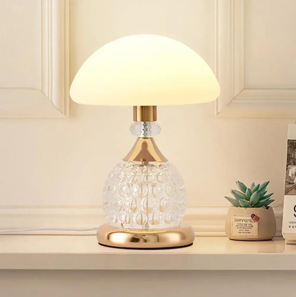 Dekorativ Mood Light LED – Krystallbordlampe med sopdesign, vintage dekorlampe stue eller soverom | Luvikno