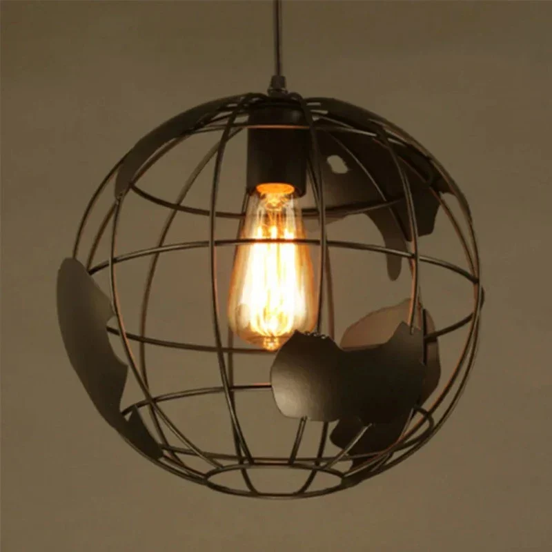 Kreative Erde Chandelier Pendellampe – Industrielt Retro Design laget av Metall | Luvikno