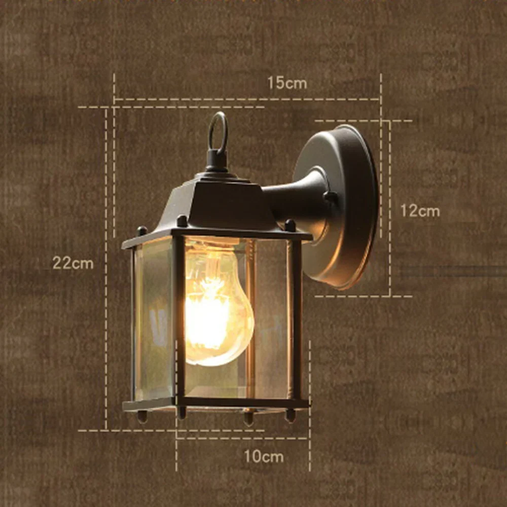 Retro Utendørs Vegglampe – Værbestandig Vegglampe Hage og Terrasse, Vintage Design | Luvikno